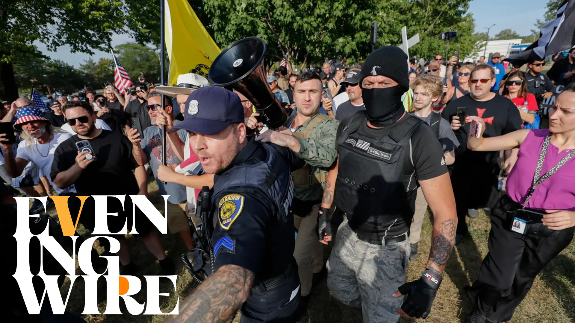 Evening Wire: 22 Arrested at Anti-Islam Protest & Trump Weighs In On Flock Cameras | 8.19.26