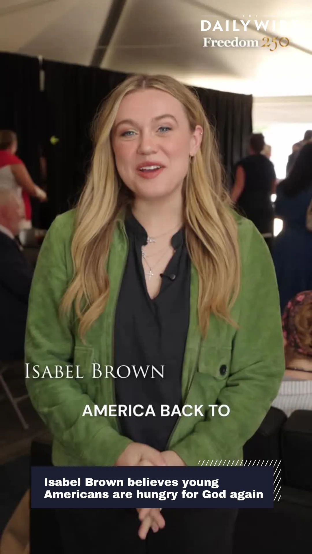 Isabel Brown believes young Americans are hungry for God again
